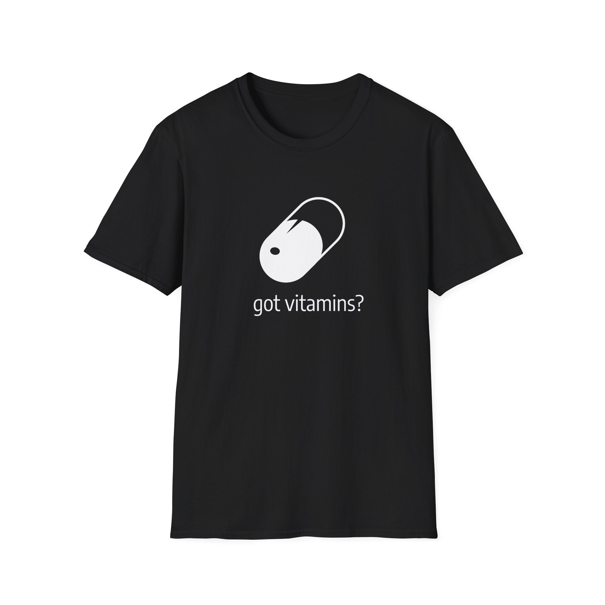 Got Vitamins? Graphic T-shirt with Pill Design