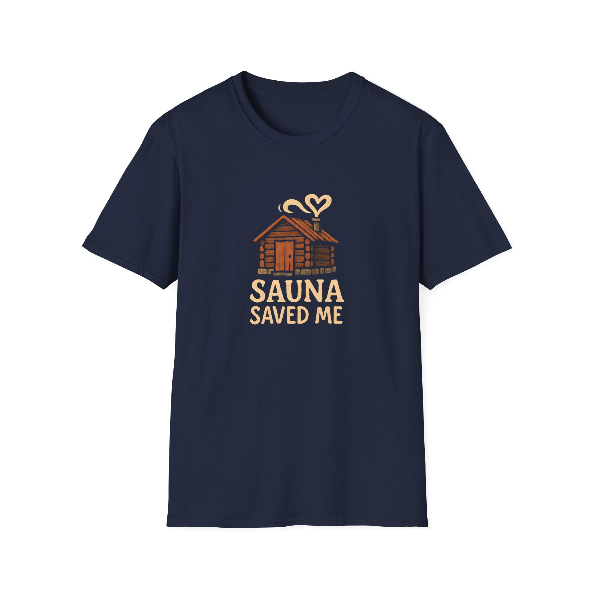 Sauna Saved Me – Rustic Cabin Wellness T-Shirt