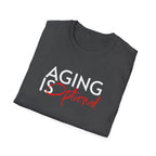 Aging is Optional Humor T-shirt with Bold Design