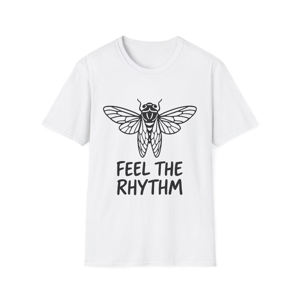 Feel the Rhythm T-shirt with Artistic Insect Design
