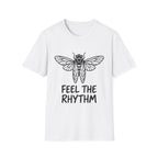 Feel the Rhythm T-shirt with Artistic Insect Design