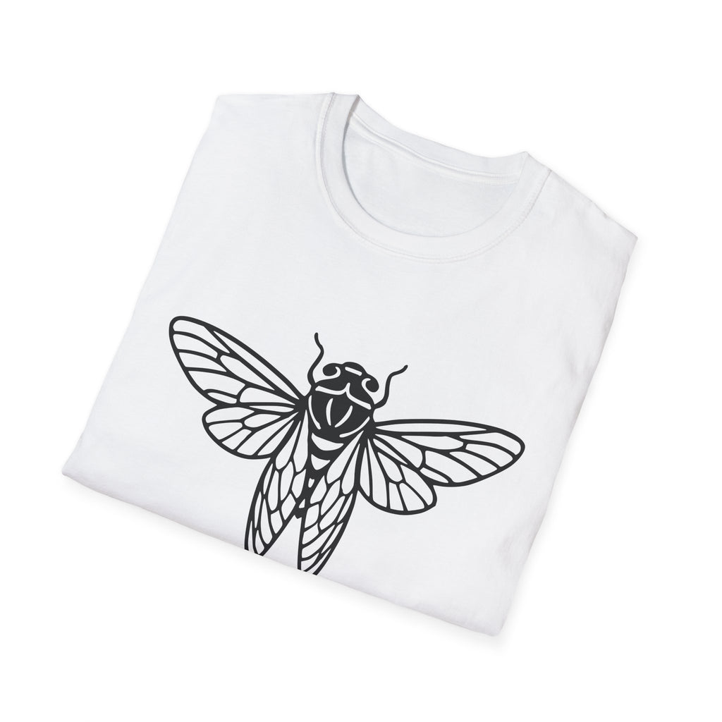 Feel the Rhythm T-shirt with Artistic Insect Design