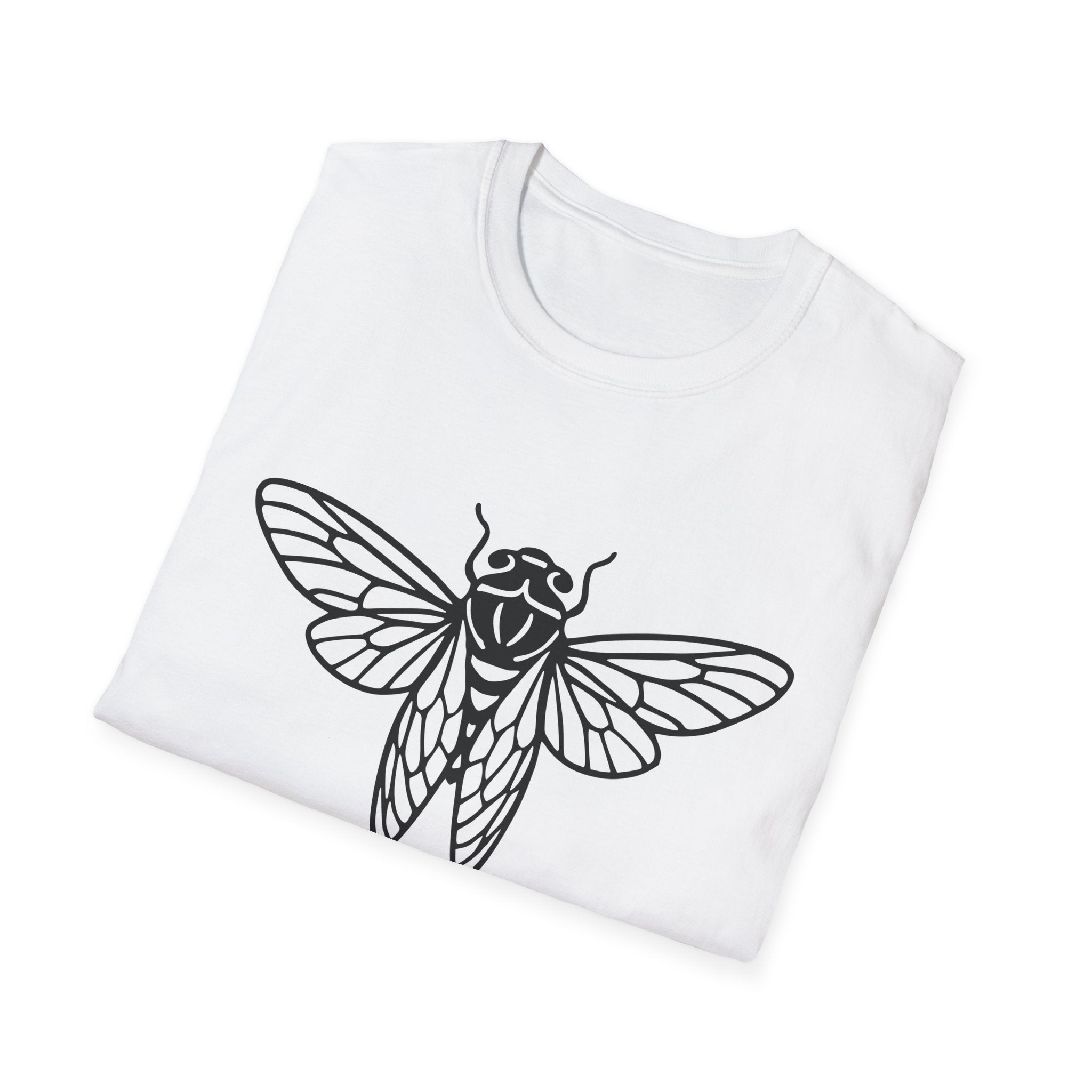 Feel the Rhythm T-shirt with Artistic Insect Design