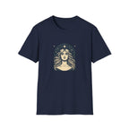 Starry Gaze Goddess – Mystical Celestial Woman T-Shirt