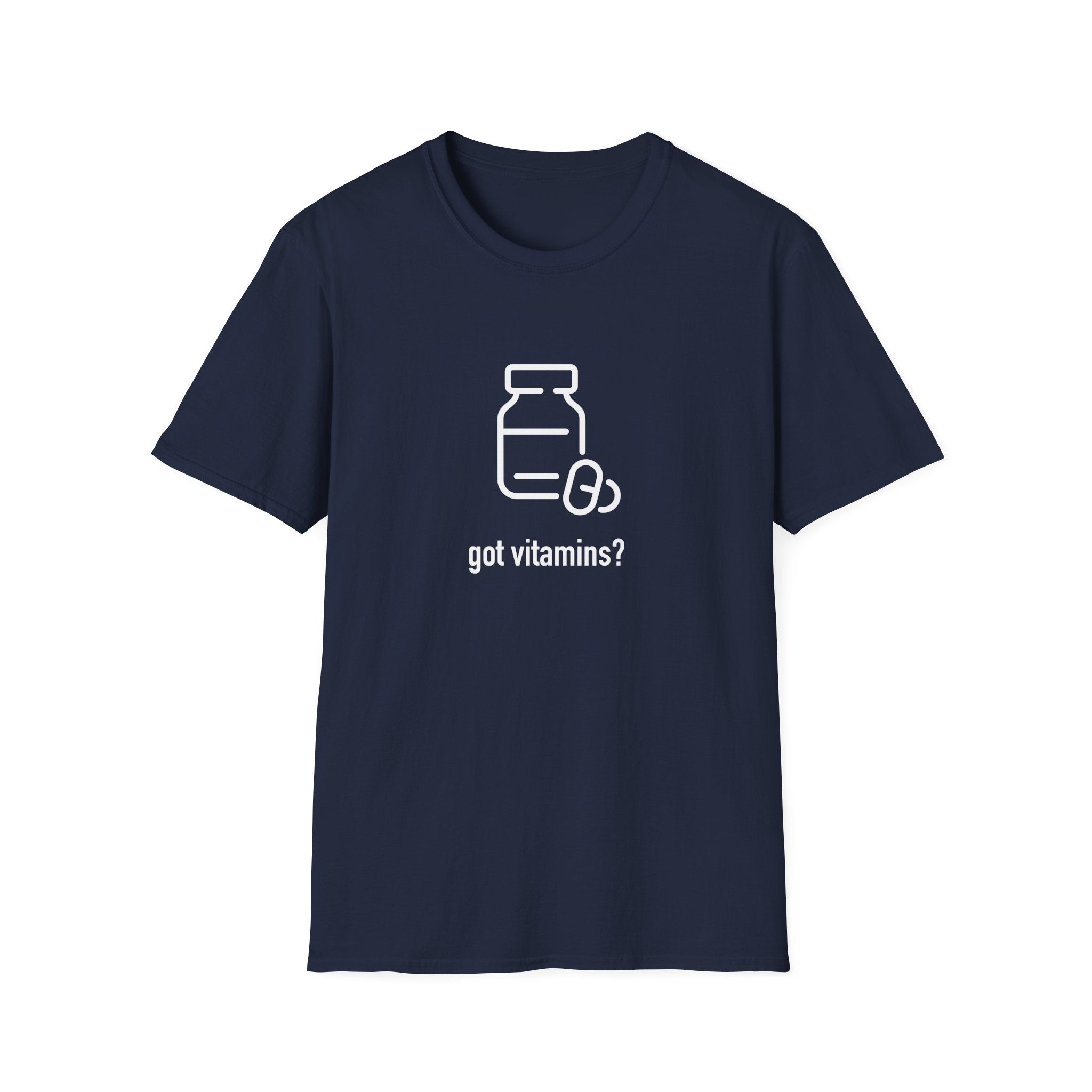 Got Vitamins? Fun Printed T-shirt with Supplement Design