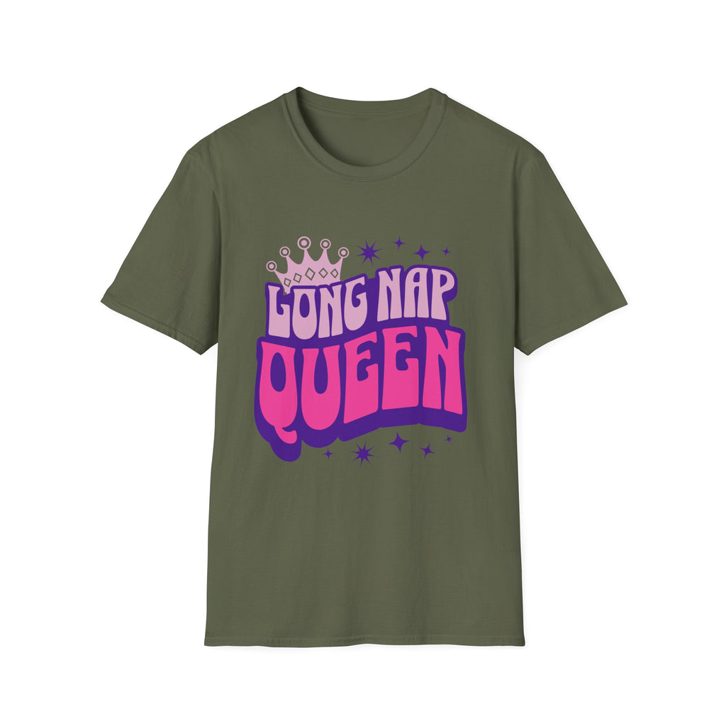Long Nap Queen Graphic T-Shirt for Comfortable Relaxation