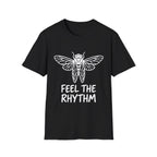 Feel the Rhythm T-shirt with Artistic Insect Design