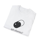 Got Vitamins? Graphic T-shirt with Pill Design