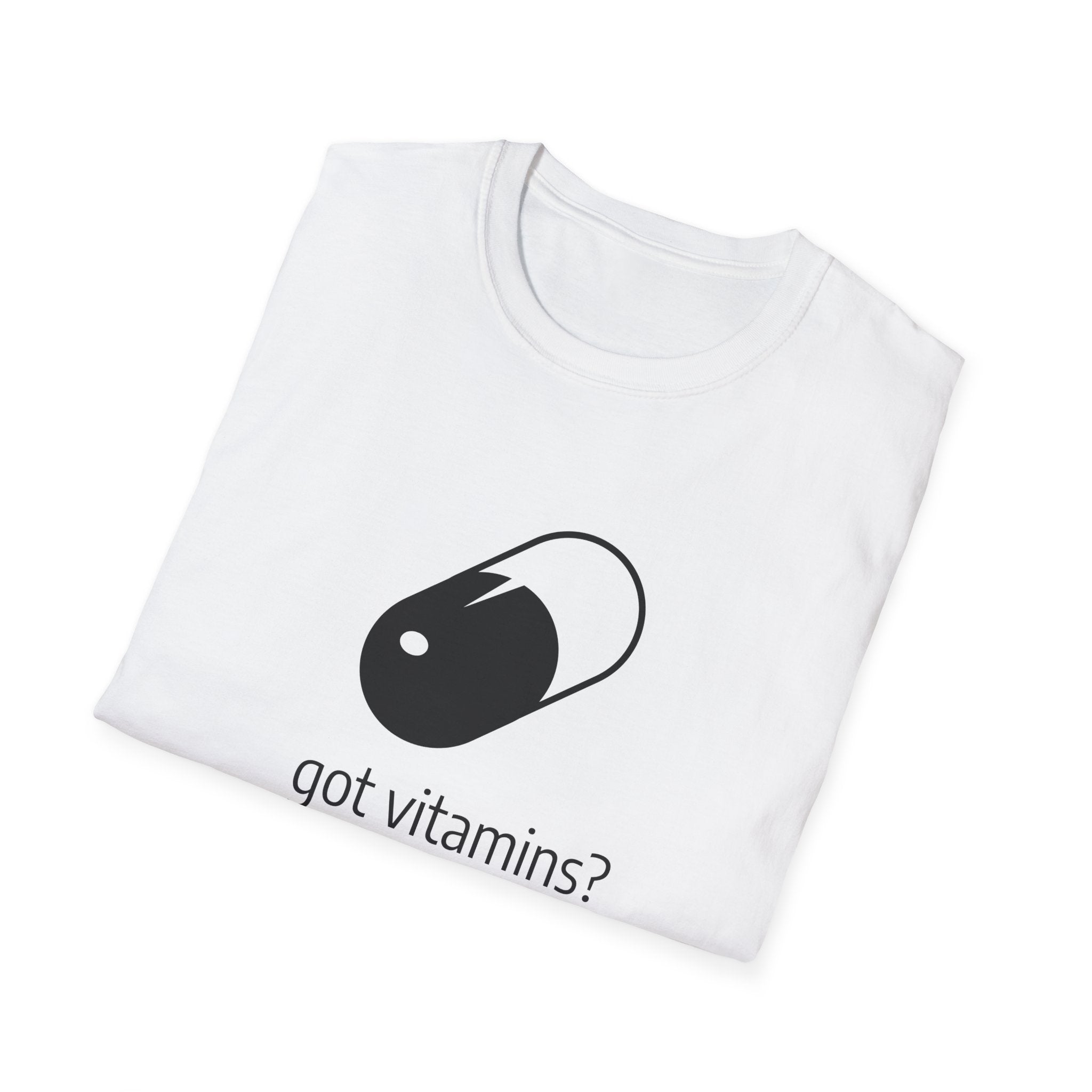 Got Vitamins? Graphic T-shirt with Pill Design