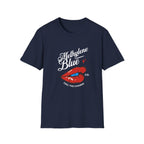 Methylene Blue Graphic T-Shirt with Bold Lip Design
