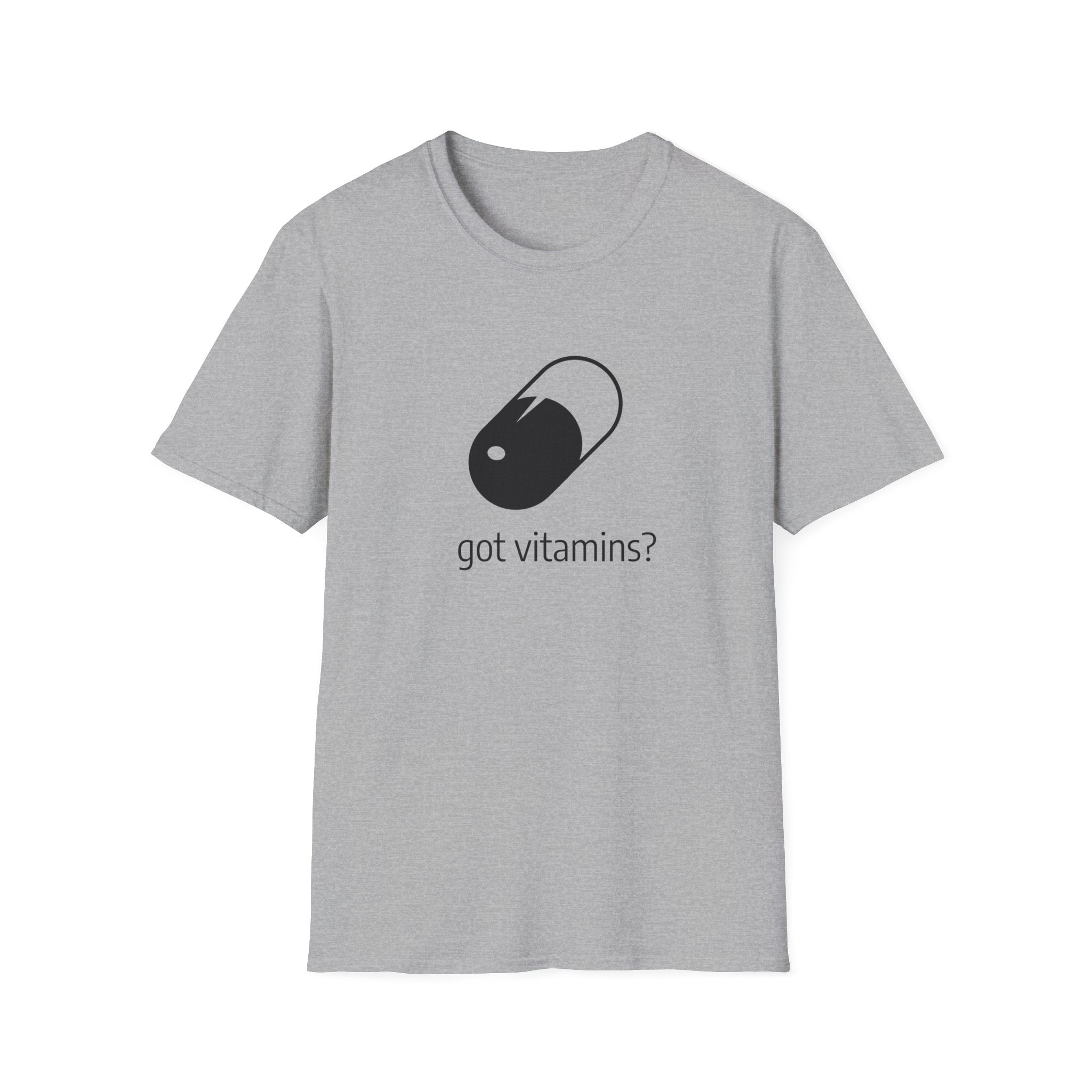 Got Vitamins? Graphic T-shirt with Pill Design