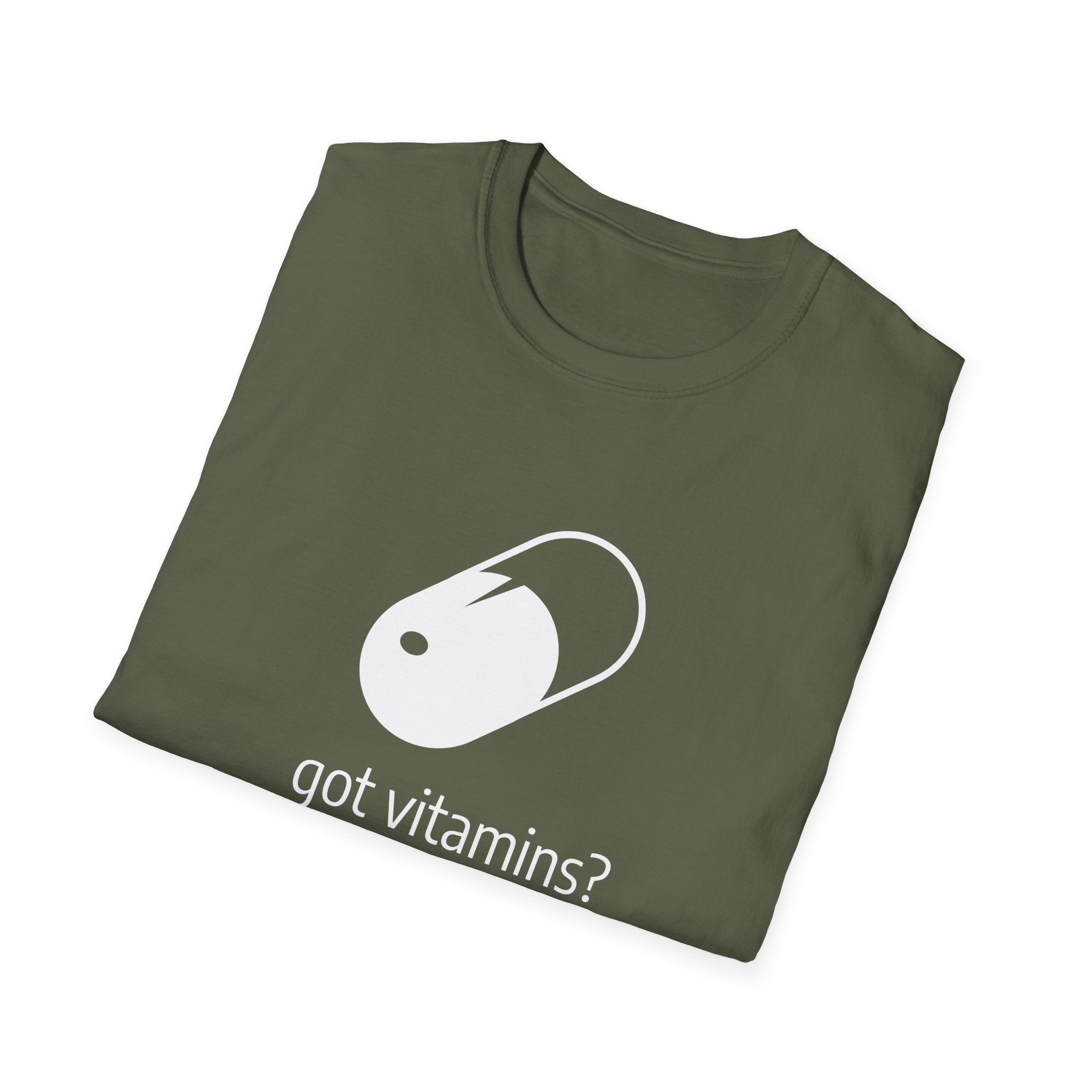 Got Vitamins? Graphic T-shirt with Pill Design