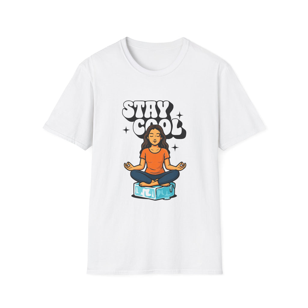 Stay Cool Woman T-shirt with Meditative Design