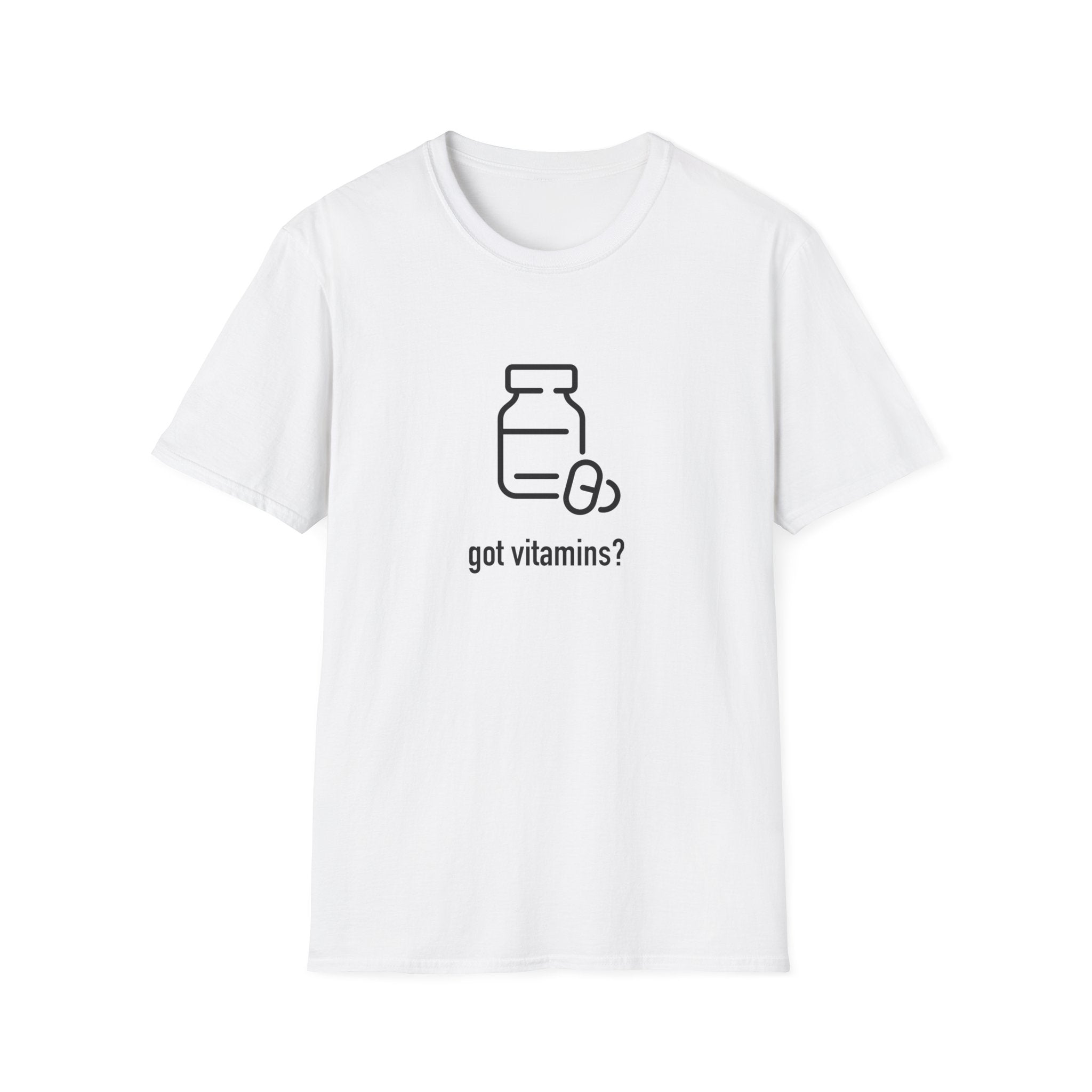 Got Vitamins? Fun Printed T-shirt with Supplement Design