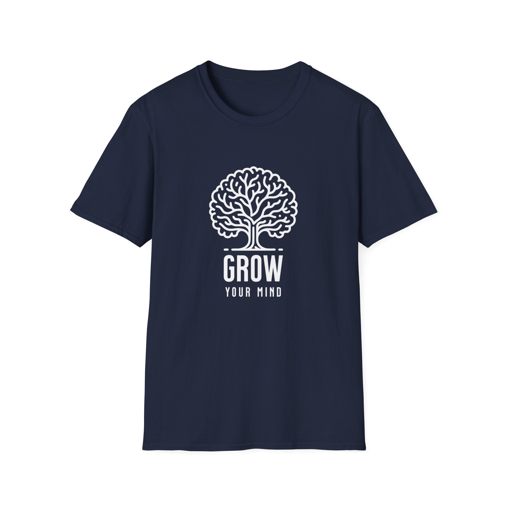 Grow Your Mind Inspirational Tree Design T-shirt