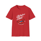 Methylene Blue Graphic T-Shirt with Bold Lip Design