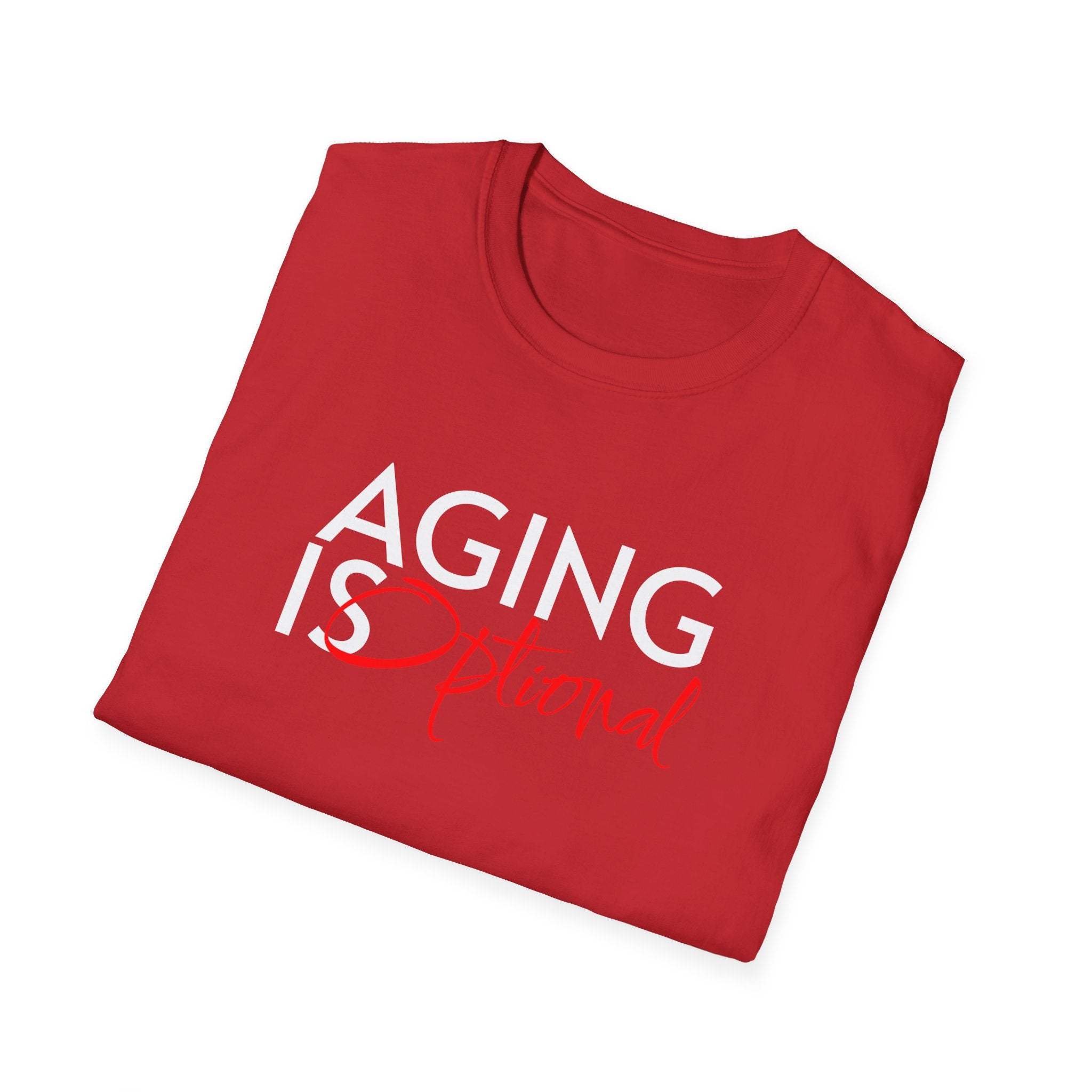 Aging is Optional Humor T-shirt with Bold Design
