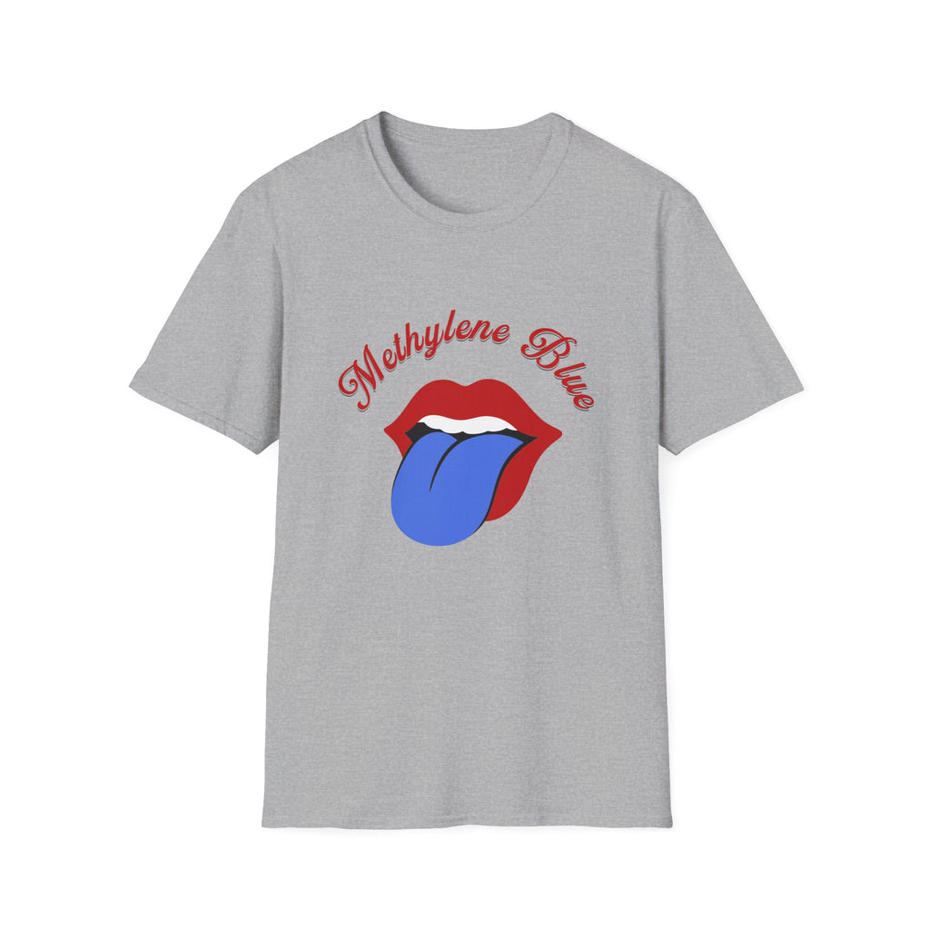 Methylene Blue Graphic T-Shirt with Bold Lip Design