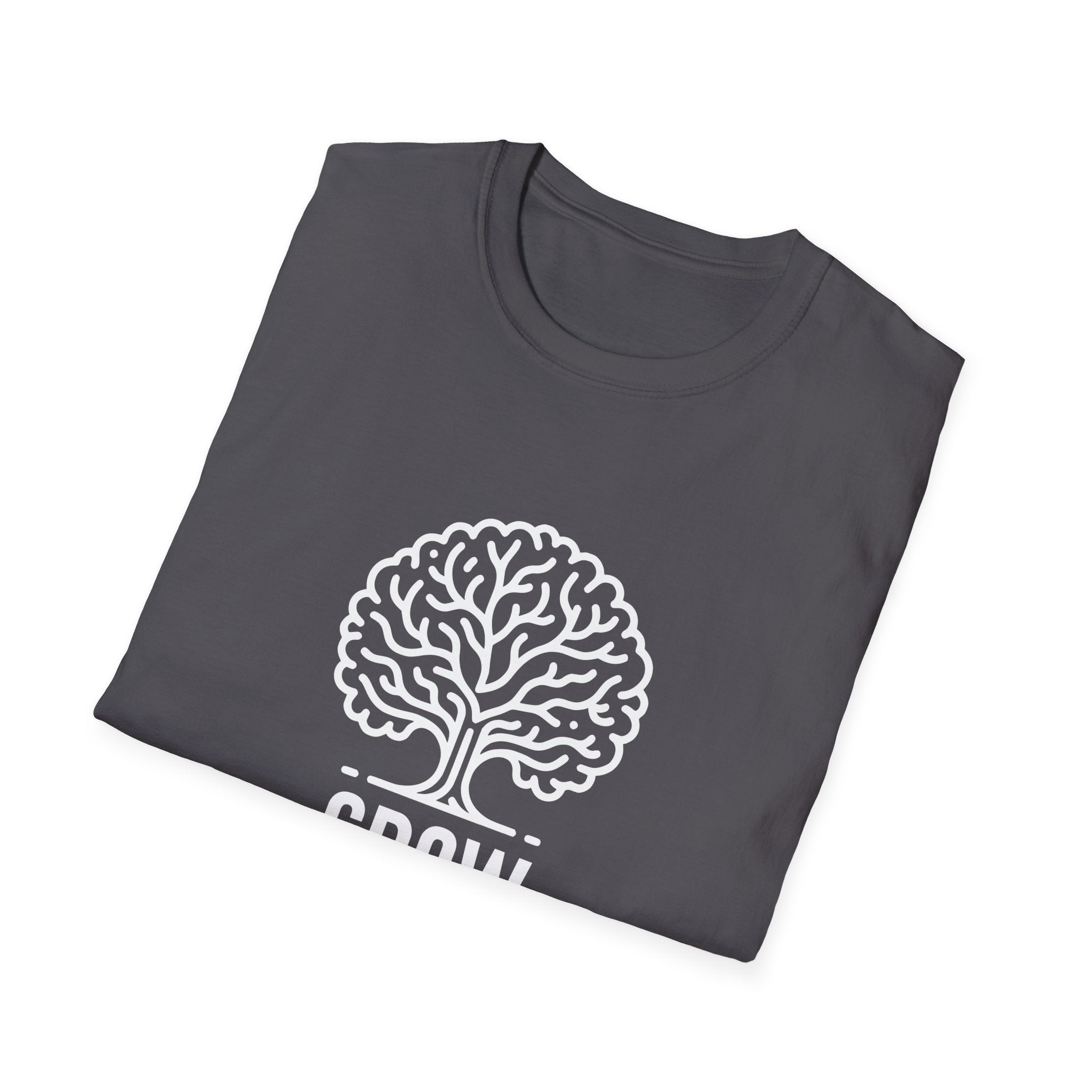 Grow Your Mind Inspirational Tree Design T-shirt