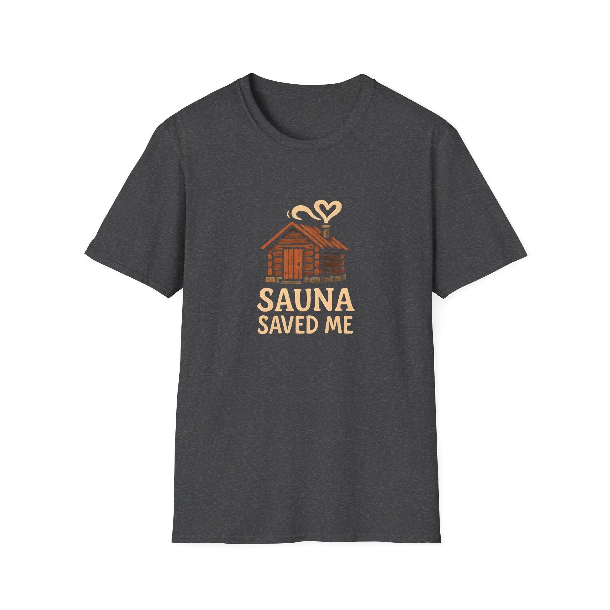 Sauna Saved Me – Rustic Cabin Wellness T-Shirt