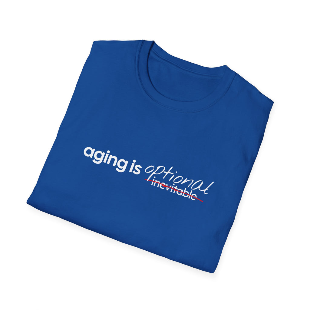 Aging Is Optional Inspirational T-Shirt Design