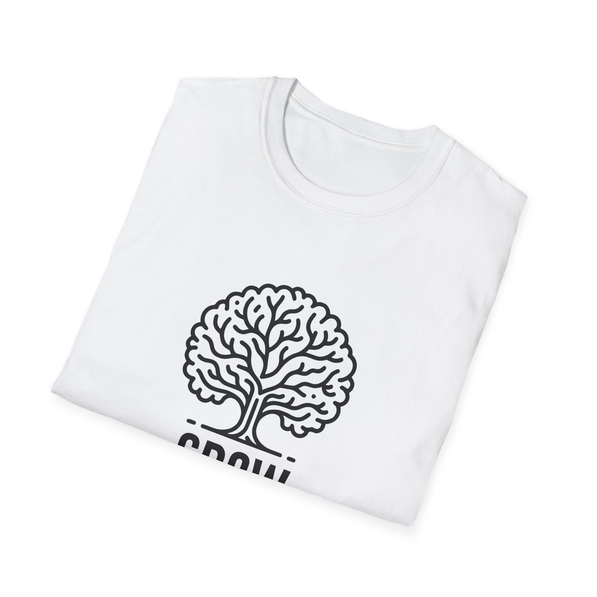 Grow Your Mind Inspirational Tree Design T-shirt