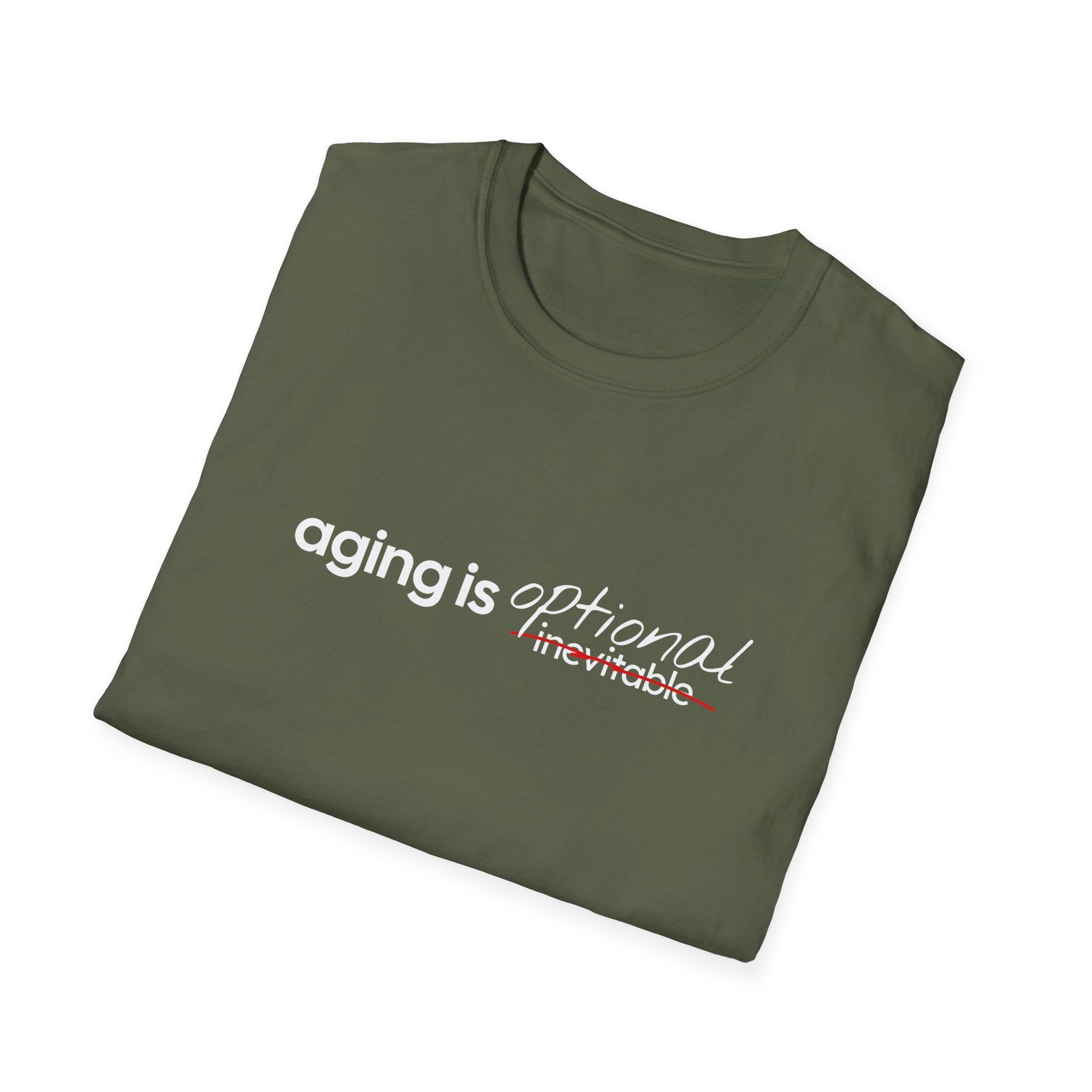 Aging Is Optional Inspirational T-Shirt Design