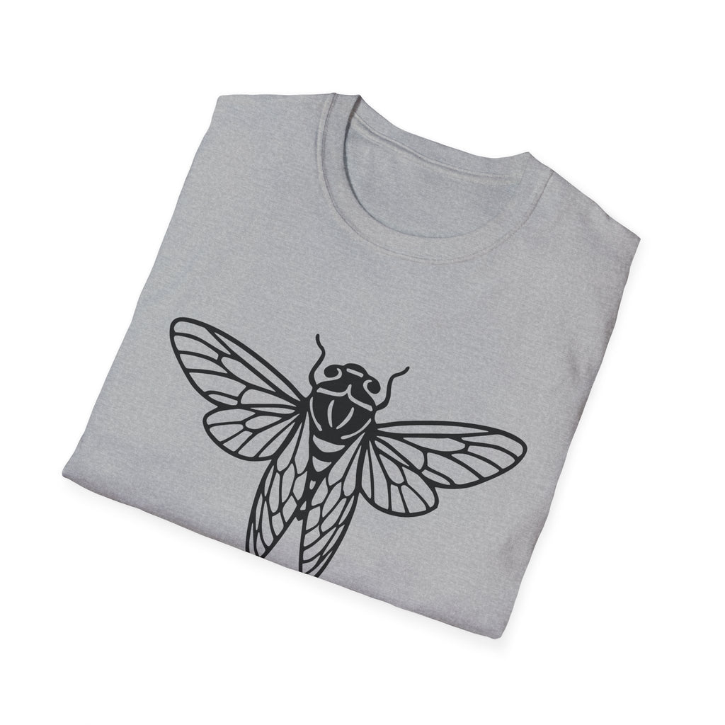 Feel the Rhythm T-shirt with Artistic Insect Design