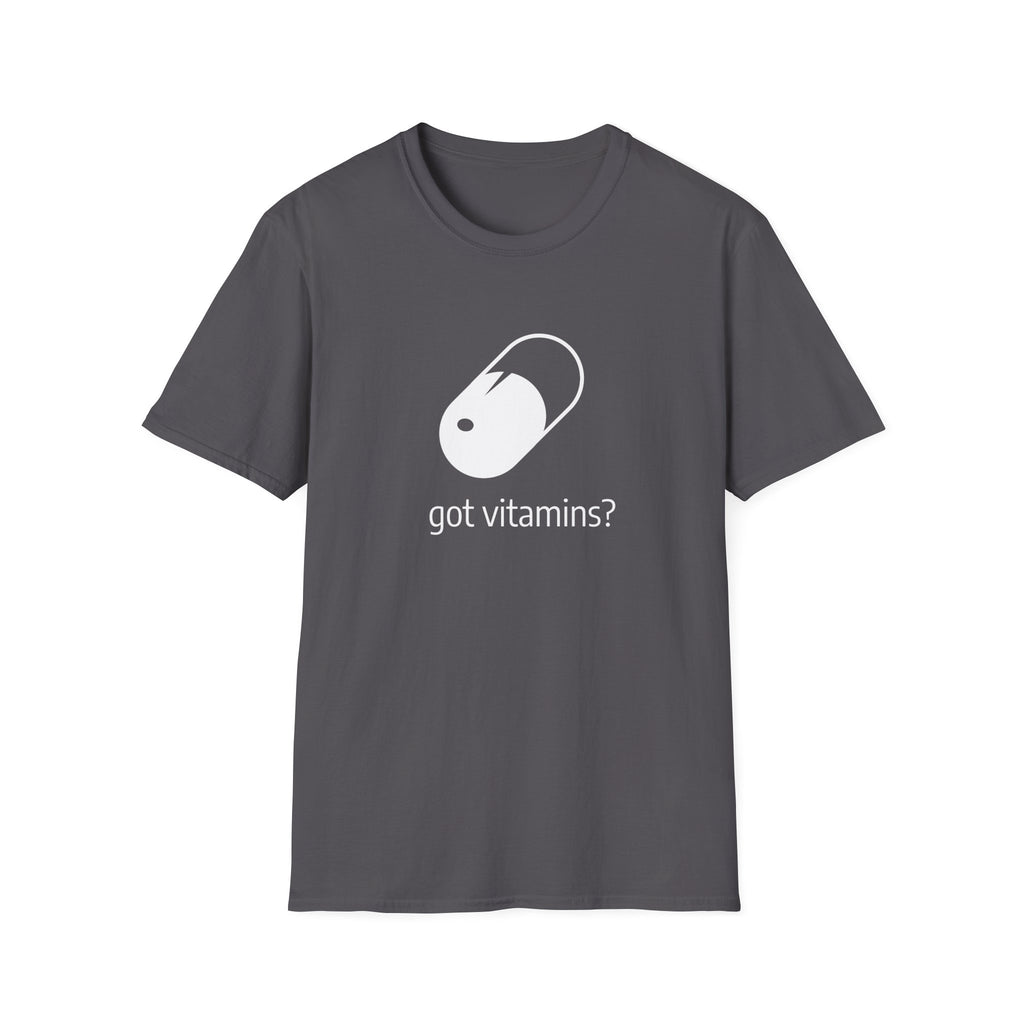 Got Vitamins? Graphic T-shirt with Pill Design