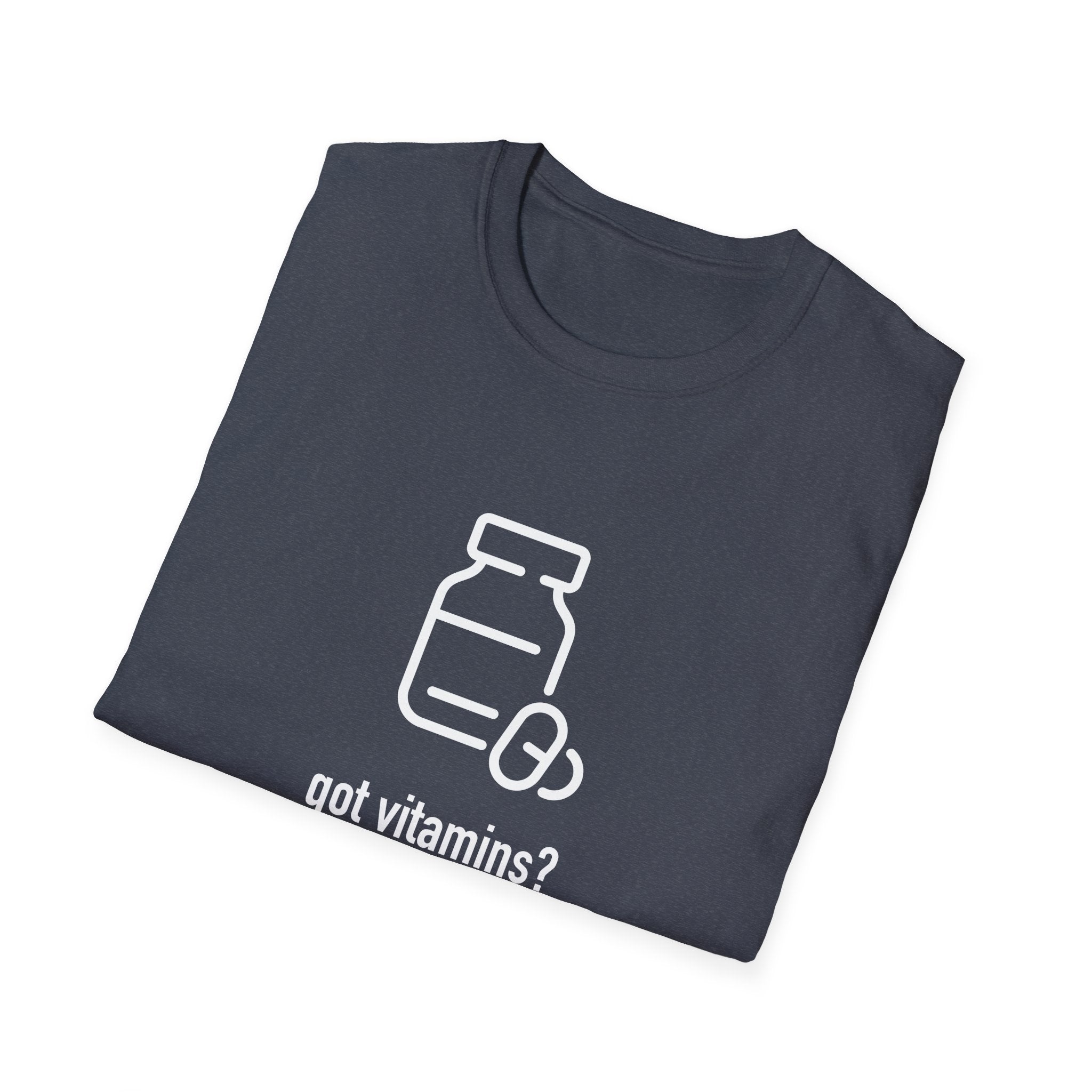 Got Vitamins? Fun Printed T-shirt with Supplement Design