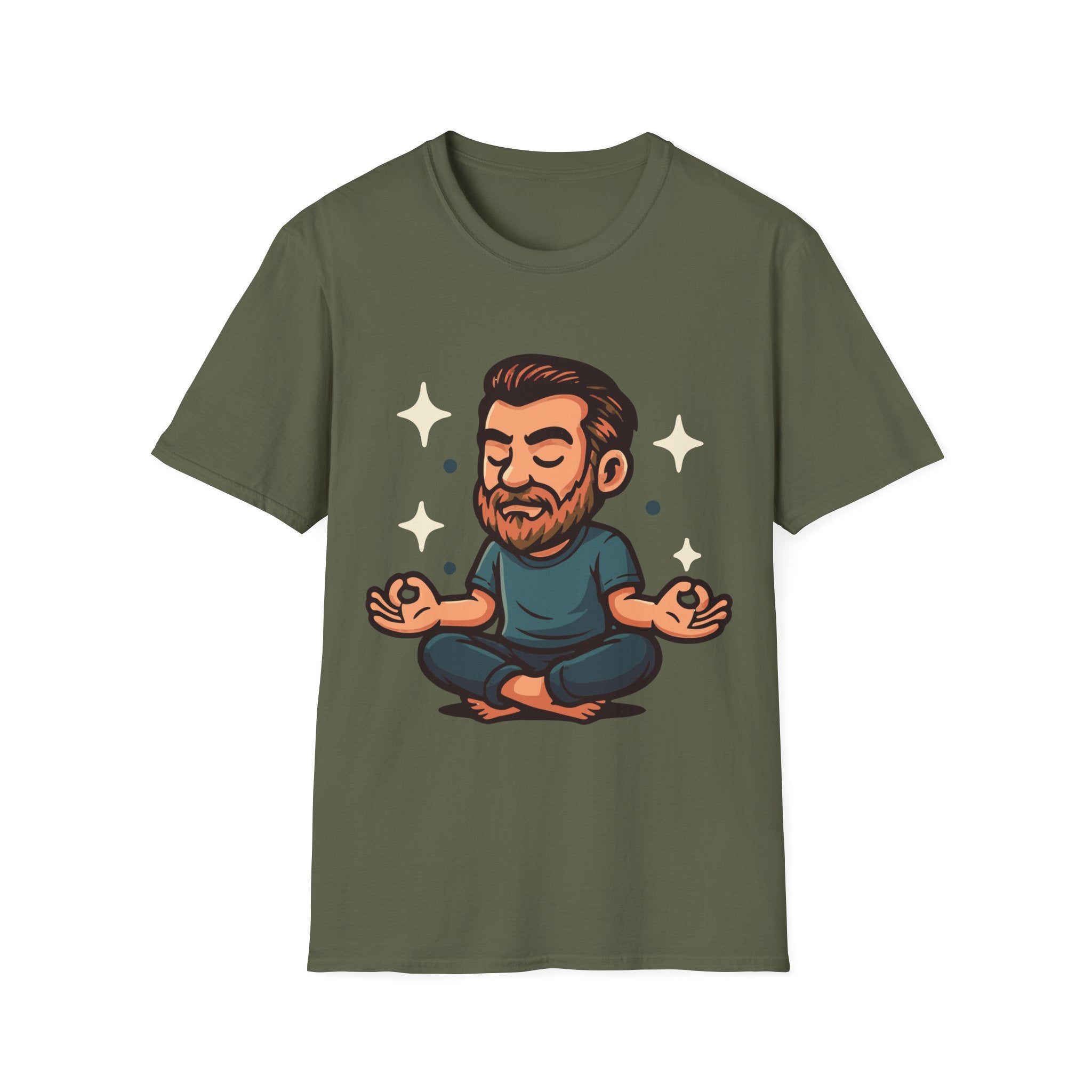 Meditating Man Graphic T-shirt for Mindfulness Enthusiasts