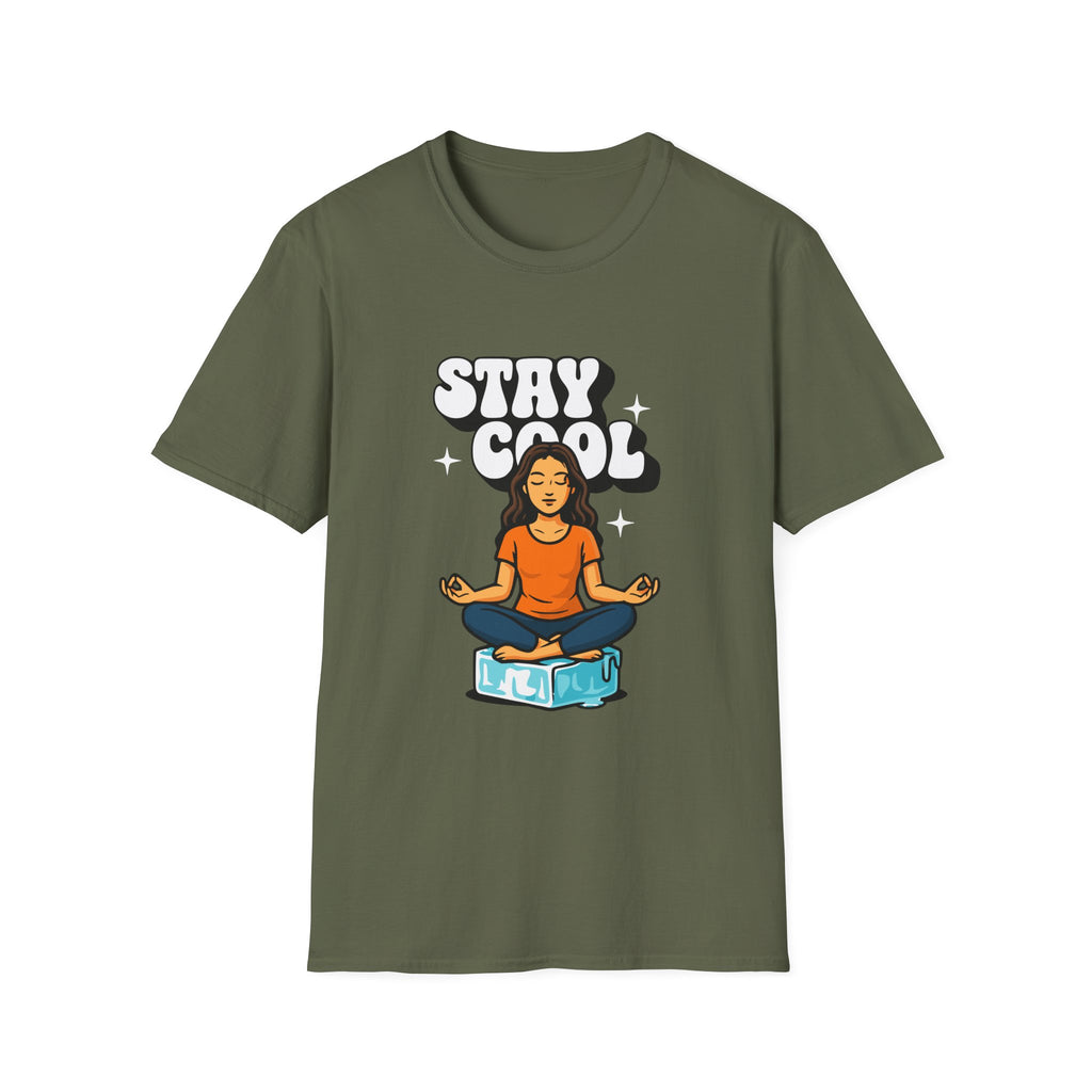 Stay Cool Woman T-shirt with Meditative Design