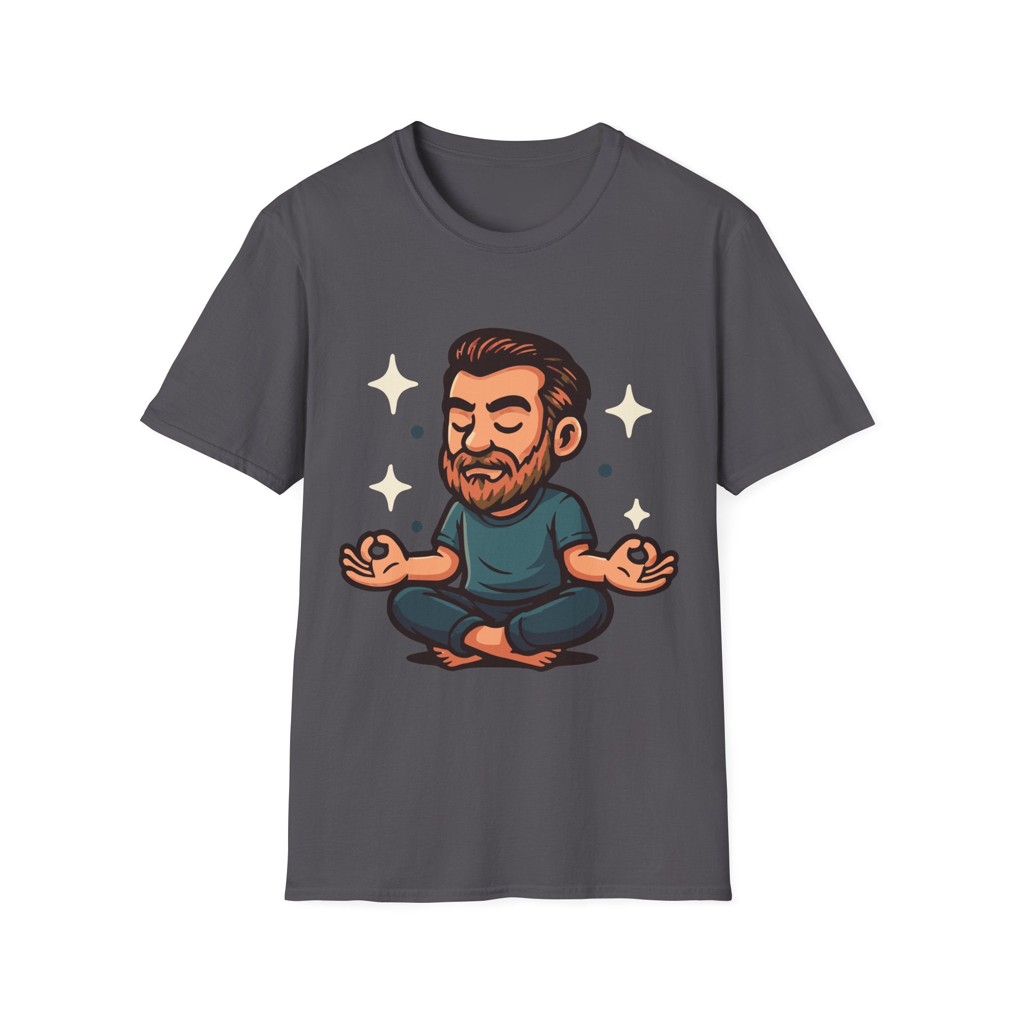 Meditating Man Graphic T-shirt for Mindfulness Enthusiasts