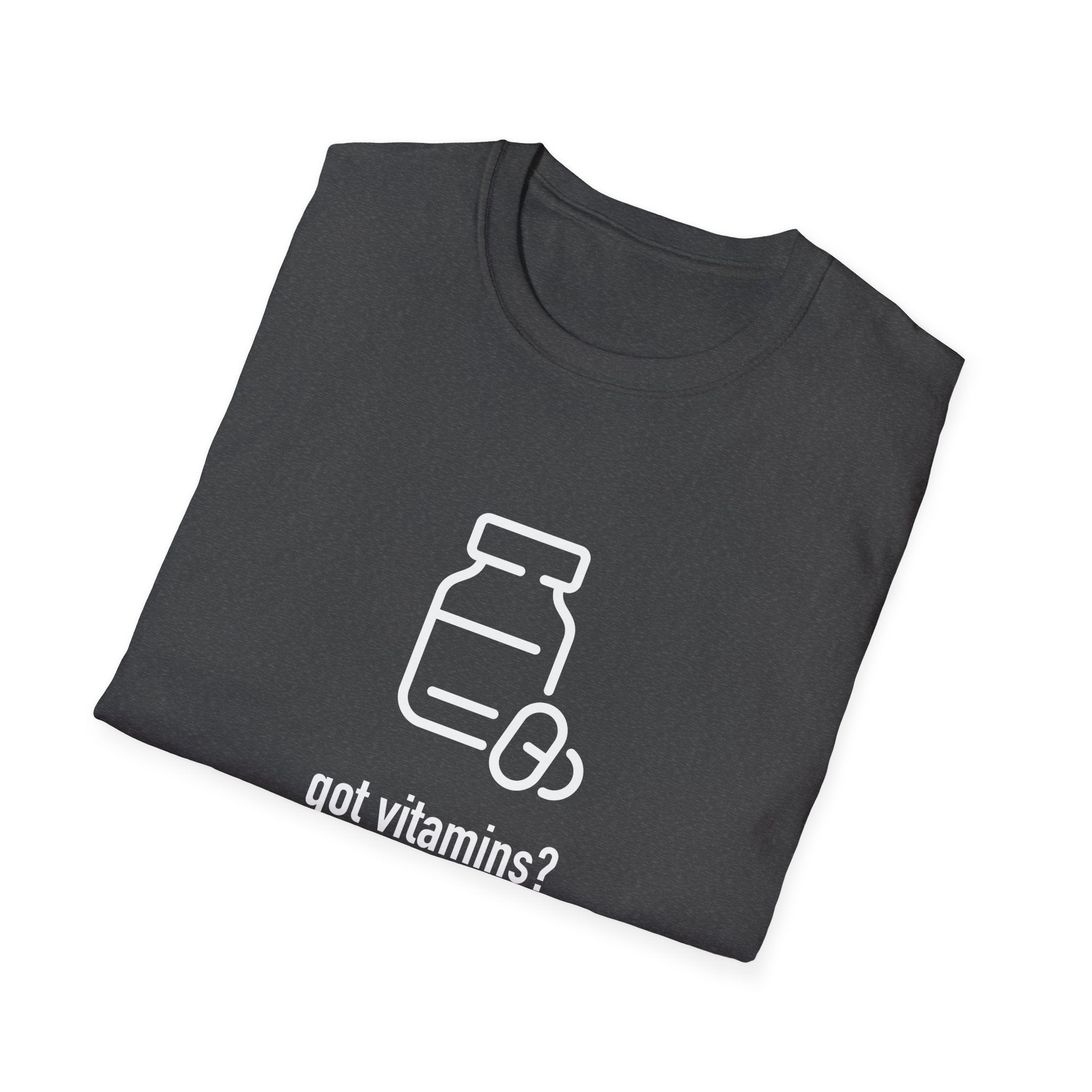 Got Vitamins? Fun Printed T-shirt with Supplement Design